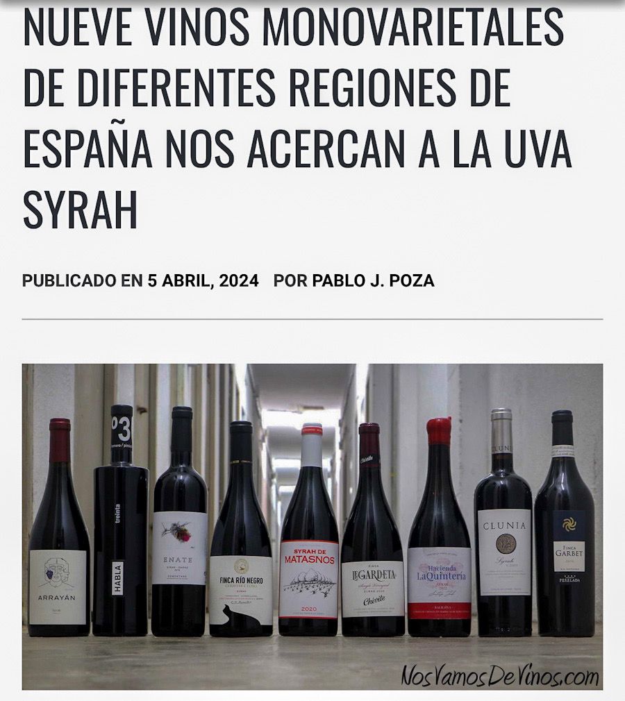 Nuestro Syrah en la web «Nos vamos de vinos»